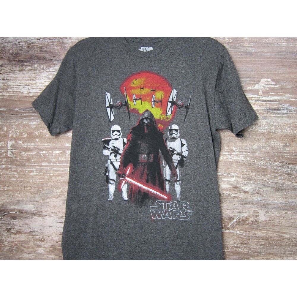 Star Wars The Rise of Skywalker Men's Shirt Gray/Red MED Kylo Ren‎ Tee Fifth Sun